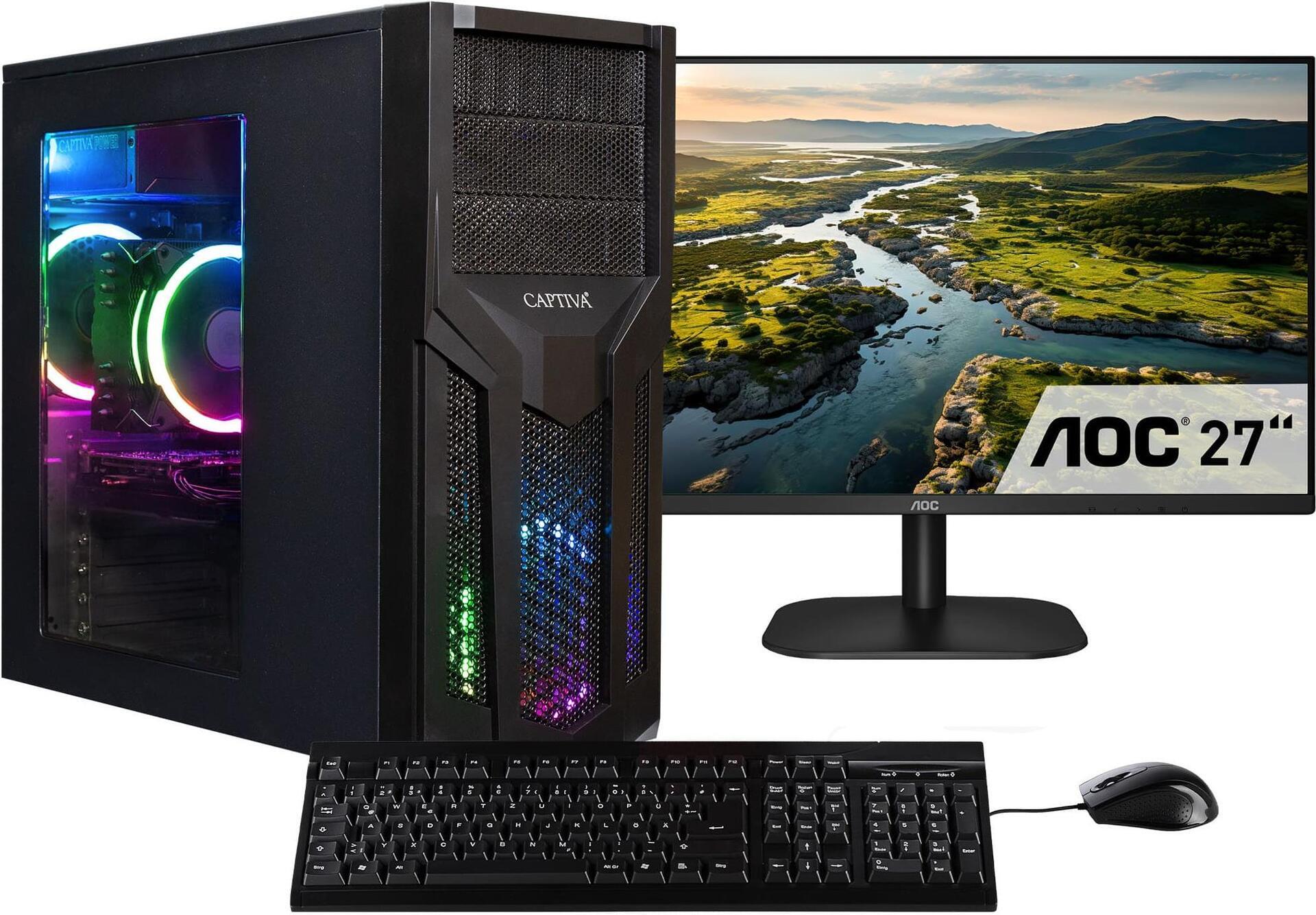 CAPTIVA Business/Office R80-001 TFT Bundle, 3,9 GHz, AMD Ryzen 5, 5600G, 16 GB, 1 TB, DVD-RW