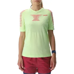 UYN Padel Series Smash kurzarm Padel Tennisshirt Damen E903 - sharp green/raspberry M
