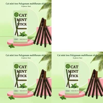 Inspired Finds Natural Matatabi Silvervine Cat Stick Toys (618 Pcs) For Play & Teeth Cleaning green 18pcs