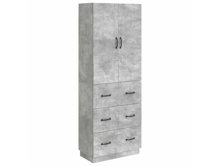 Heofavd Schrankset 2-TLG Betongrau 66x34,5x87cm Kommode Holzwerkstoff