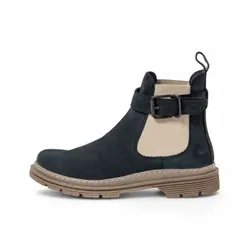 Art für Damen. 1189213ZP003_MZP 1892 Birmingham grüne Lederstiefel (41), Wohnung, Schnalle, Lässig, Marine