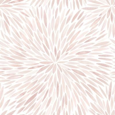 Roommates Pink Cat Coquillette Burst Peel and Stick Wallpaper