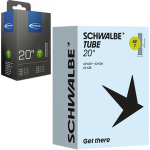 Schwalbe Fahrradschlauch AV7, 20 Zoll, 40mm AV-Ventil, Kinderräder, Reifenbreite 40-62mm