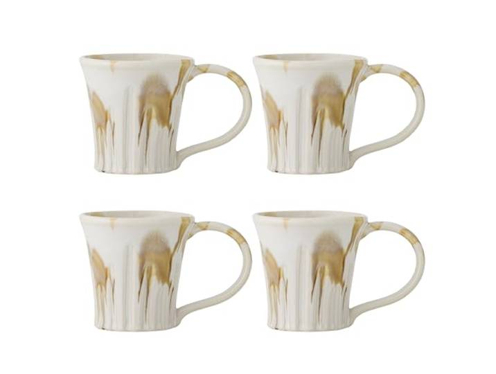 Bloomingville Creative Collection Joseph Becher, Braun, Steingut, T9xH9,5 cm, 4er-Set, 260ml