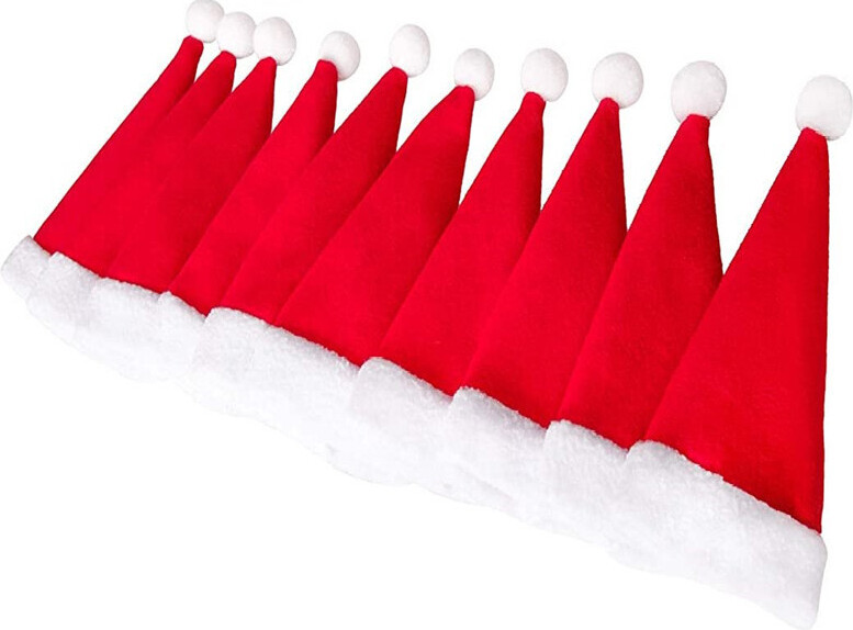 INF Tafeldecoratie Kerstmuts 10-pack