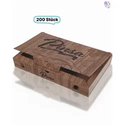 Pinsaboxen, 200 Stk, 23x38x5cm, natürliches Design, braun mit Neutraldruck, to go, take away