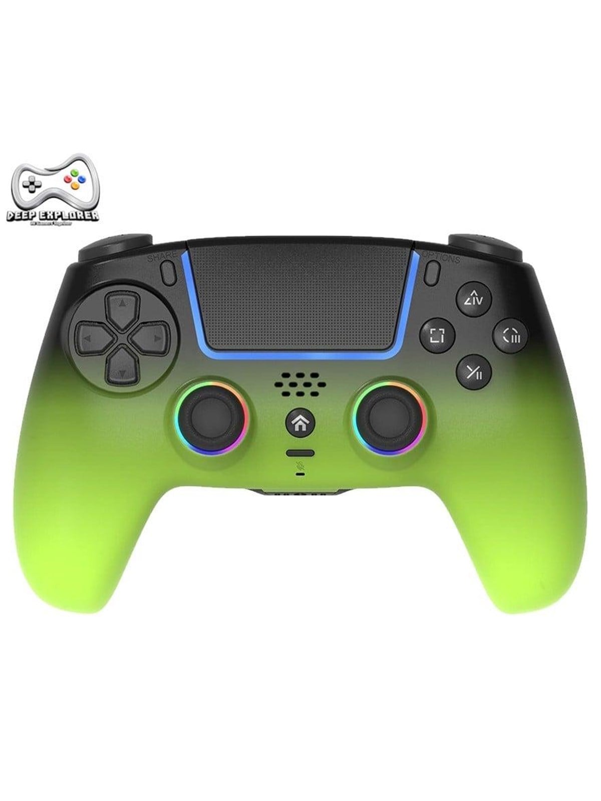 Deep Explorer Pro RGB Wireless PS5 Controller (Eclipse Green) - Wireless Controller - Sony PlayStation 5