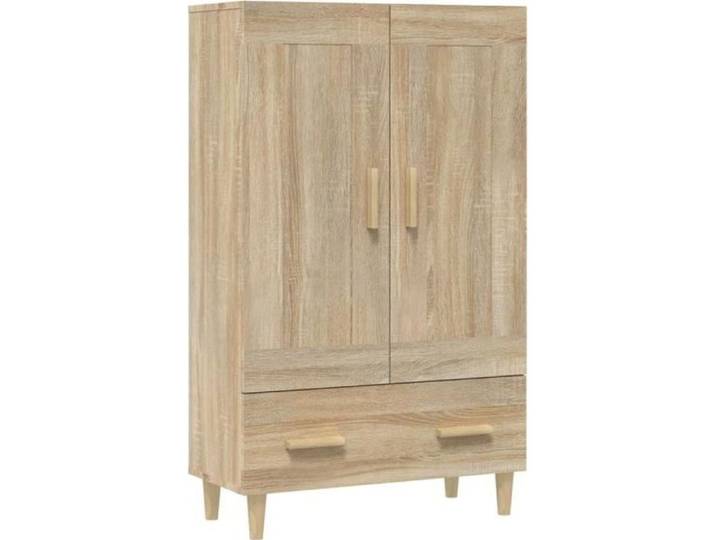 Buffet haut - OMABETA - Chêne sonoma - 70x31x115 cm - Bois d'ingénierie - 2 portes
