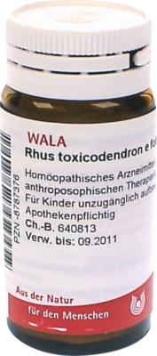 WALA Heilmittel GmbH RHUS TOXICODENDRON E foliis D 6 Globuli 20 g 08787376