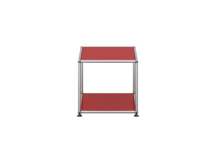 USM Haller Beistelltisch M21 rubinrot offen T 418 cm 52.3x39x41.8
