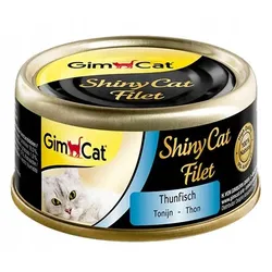 GimCat Shiny Cat Thunfischfilet in Brühe 70 g Nassfutter für Katzen