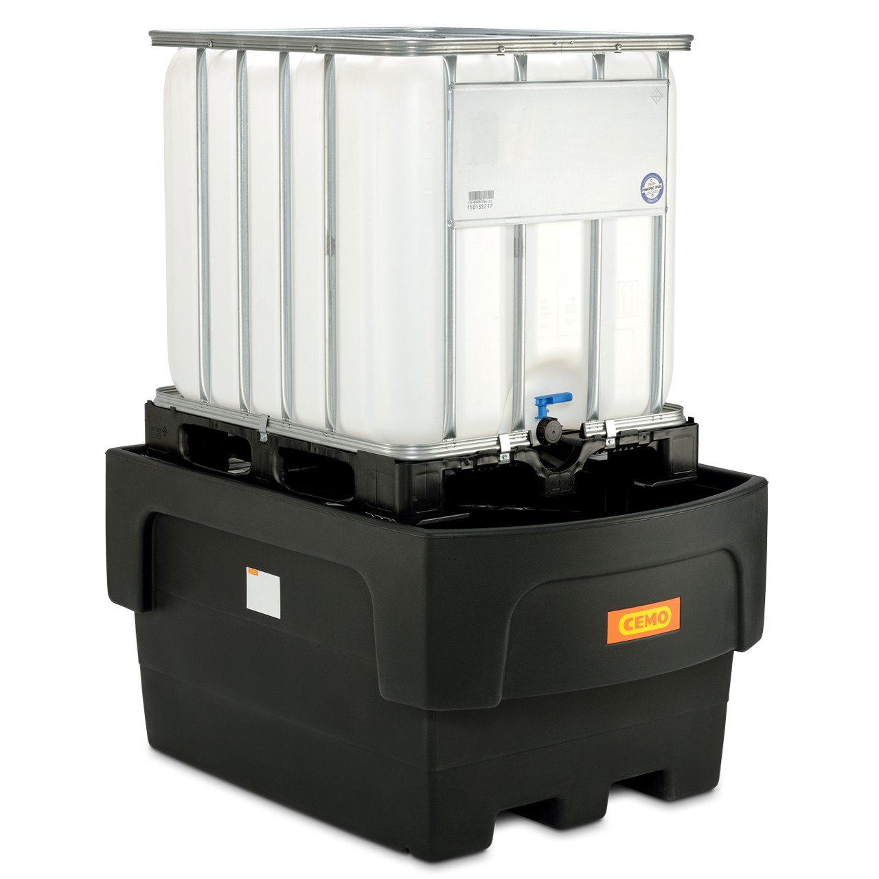 CEMO IBC PE-Auffangwanne für 1x IBC Container PE-Stützkreuz 10939