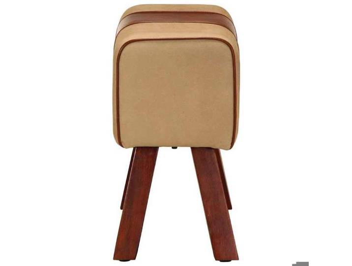 Banc d'entrée résistant à l'usure - Banc saut de cheval 58 cm marron cuir véritable et manguier - design élégant - pour maison(3054