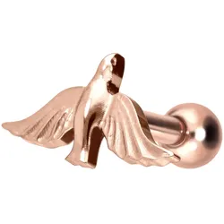 Titan Ohrpiercing mit Innengewinde TAUBE