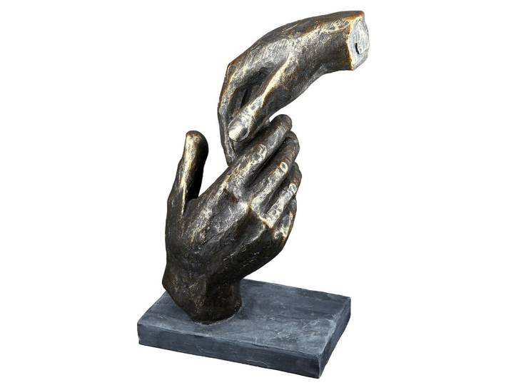Skulptur Bronzefarben