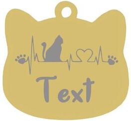 Uplift Picks Custom Stainless Steel Cat Name Tag Engraved Pet ID Pendant 19