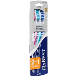 Dr.Best Zahnbürsten Hoch-Tief, 3 St.