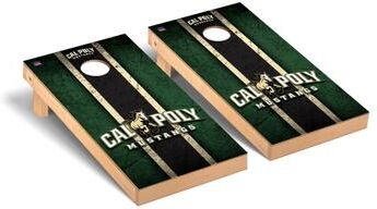 Skip's Garage Cal Poly Mustangs Vintage Cornhole Board Set