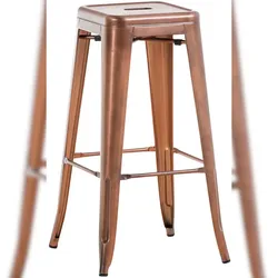 Décoshop26 - Barhocker/Tresenhocker aus Kupfer im Industriestil TDB10315