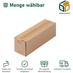 BB-Verpackungen GmbH 100 x Faltkarton (460 x 220 x 200 mm) Verpackung Versandschachtel Wellpappe Karton Kiste BB-Verpackungen