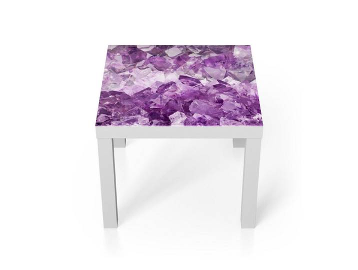 DEQORI Couchtisch 'Violette Pracht', Glas Beistelltisch Glastisch modern