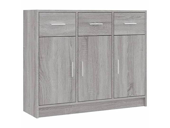 vidaXL Sideboard Grau Sonoma 91x28x75 cm Holzwerkstoff