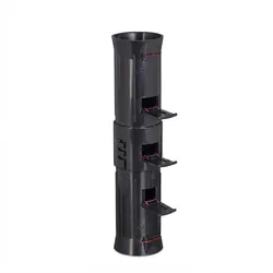 Relaxdays Maulwurffallen, 10er Set, Lebendfalle für Maulwürfe, 2 Kontrollöffnungen, verstellbar, tierfreundlich, schwarz