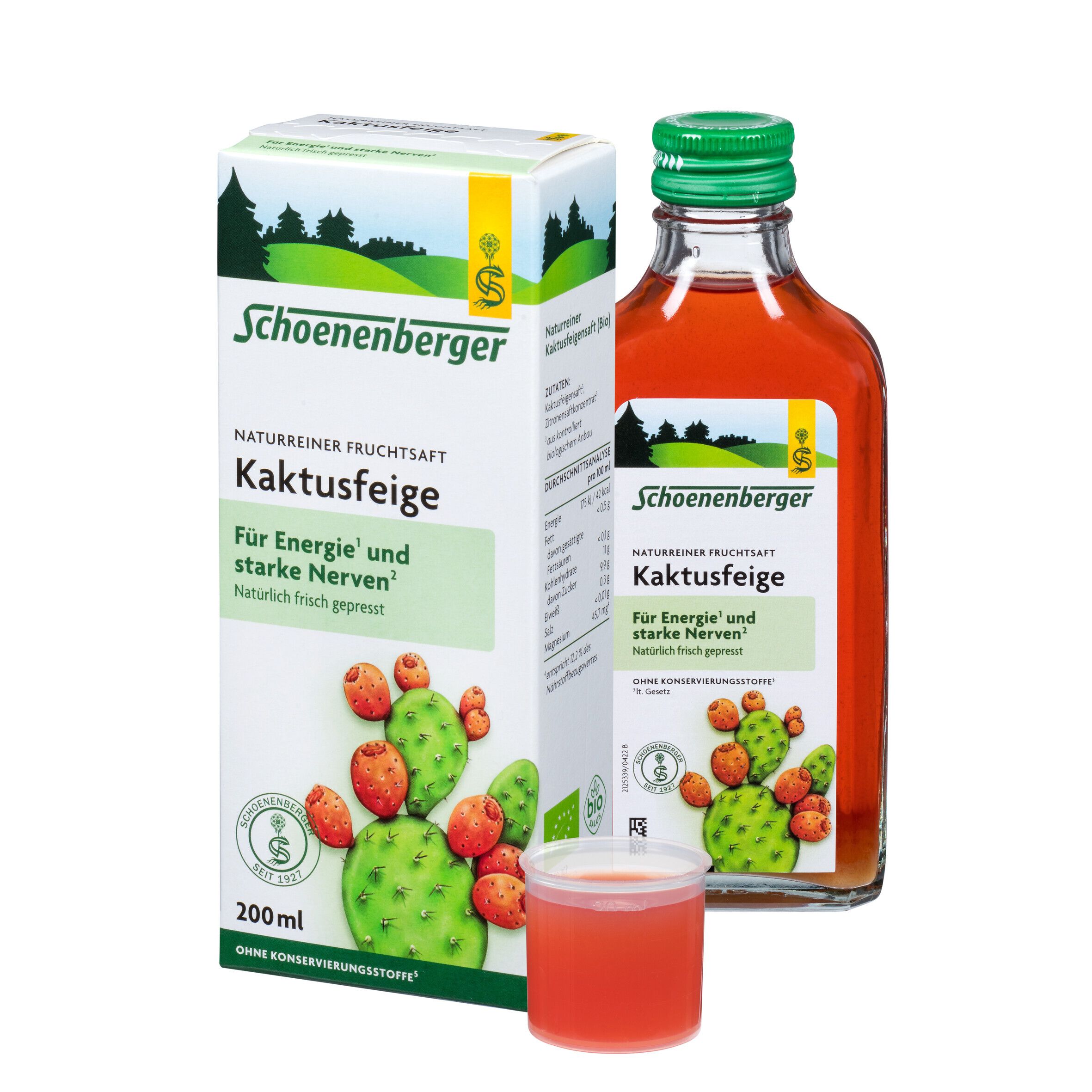 Kaktusfeige Saft Bio Schoenenberger 200 ml