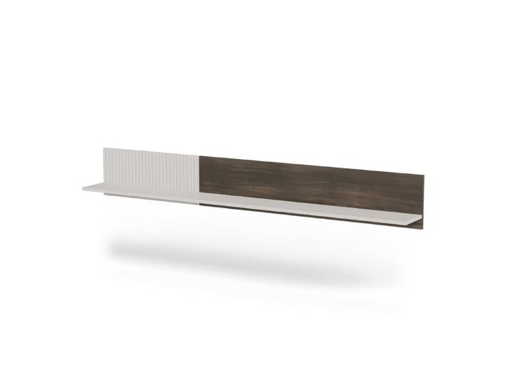 Étagère Murale Contemporaine Beige Et Noyer 180 Cm Pump