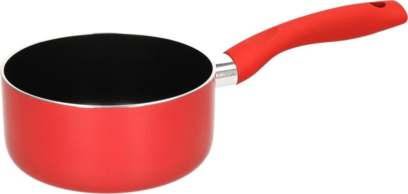 5five Aluminium Inductie Kookpan - 16 cm - Rood/Zwart