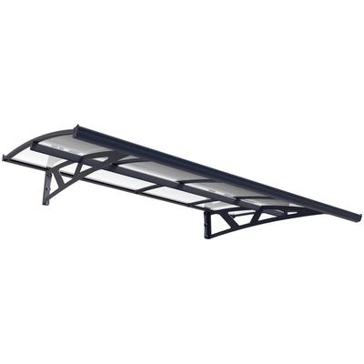 Vordach PALRAM - CANOPIA "Amsterdam 2230", schwarz (anthrazit), B:223,5cm H:33cm T:139cm, Vordächer, BxT: 223,5x139 cm