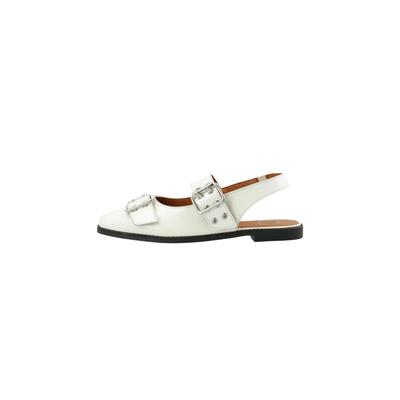 Ballerina CA'SHOTT "Ca'Shott Ballet flats CASDIANA", Damen, Gr. 40, Normalschaft, weiß (sanftes weiß), Obermaterial: 100% Leder, Schuhe Ballerina