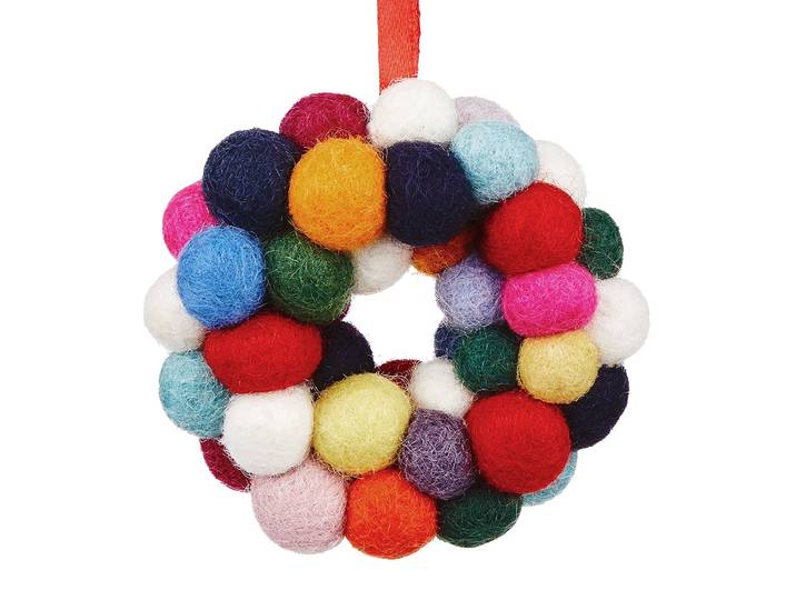 Anhänger Mini-Kugelkranz Ø 6cm Multicolor/Multicolor