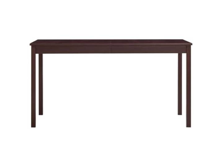 HBBMGYD Esstisch, Dunkelbraun, 140 x 70 x 73 cm, Kiefernholz Massives Kiefernholz, stabil und langlebig, einfache Montage, feucht abwischbar, 1 Tisch
