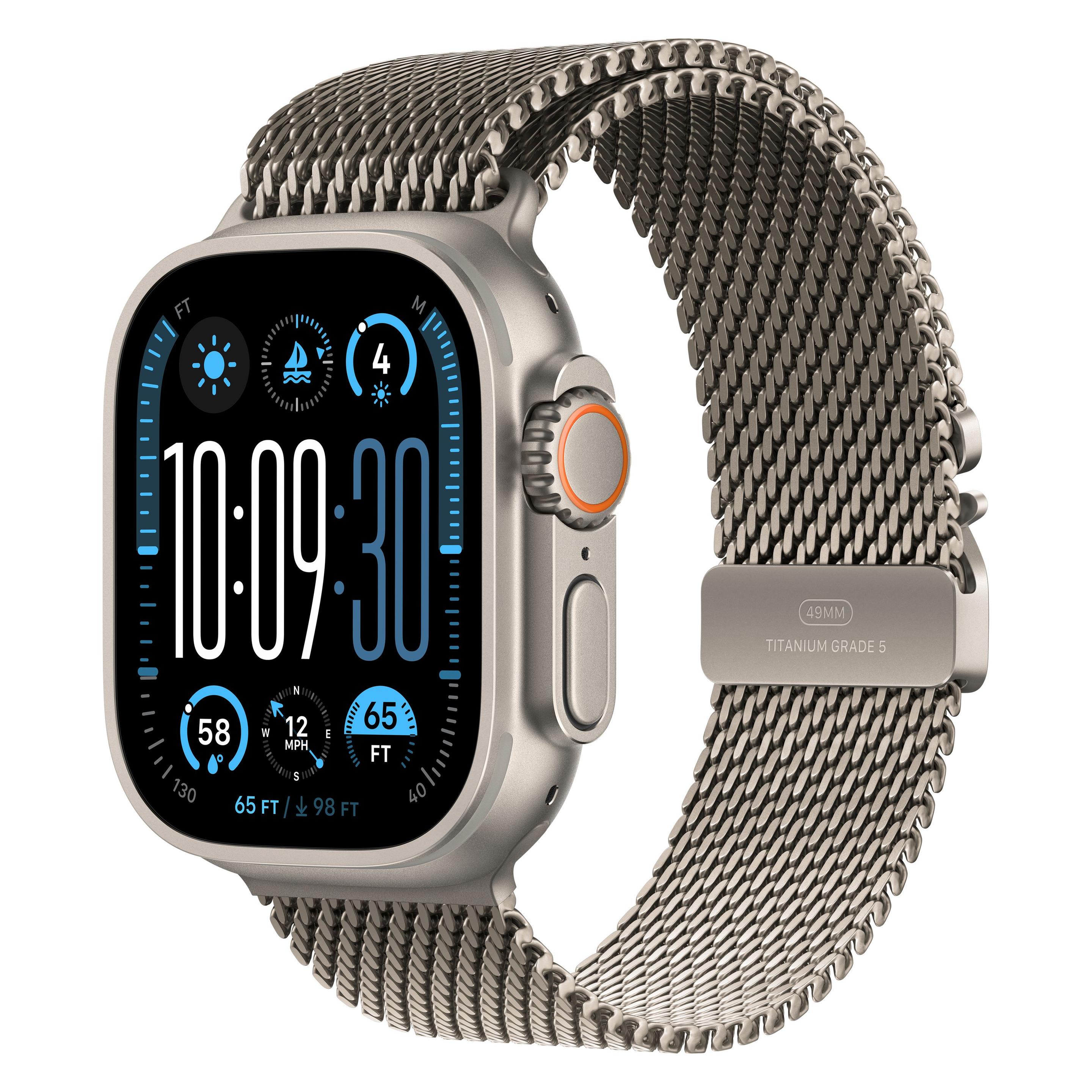 Apple Watch Ultra 2 (2024) (49 mm, Titan, Titan, 4G) (MX5R3FD/A)