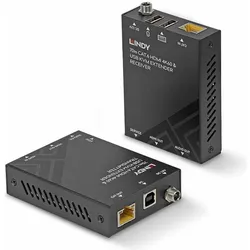 Lindy 70m Cat.6 HDMI 4K60, USB & Audio KVM Extender, KVM Switch, Schwarz