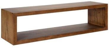 Kate and Laurel Holt Open Cubby Wooden Floating Wall Shelf