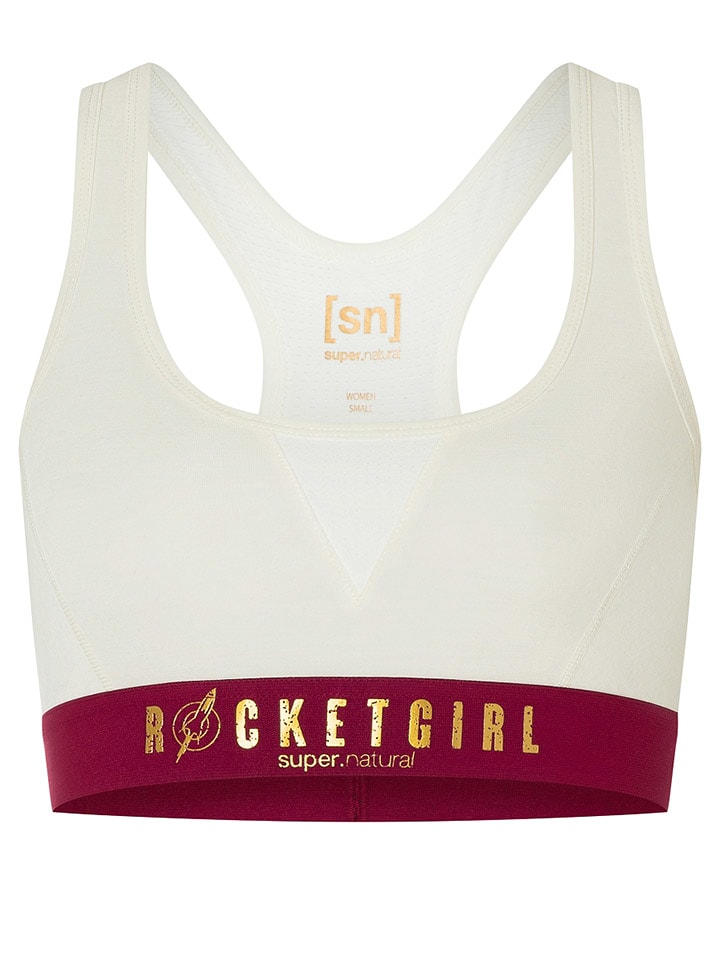 super.natural Sport-BH ''Rocket175'' in Weiß/ Rot - M