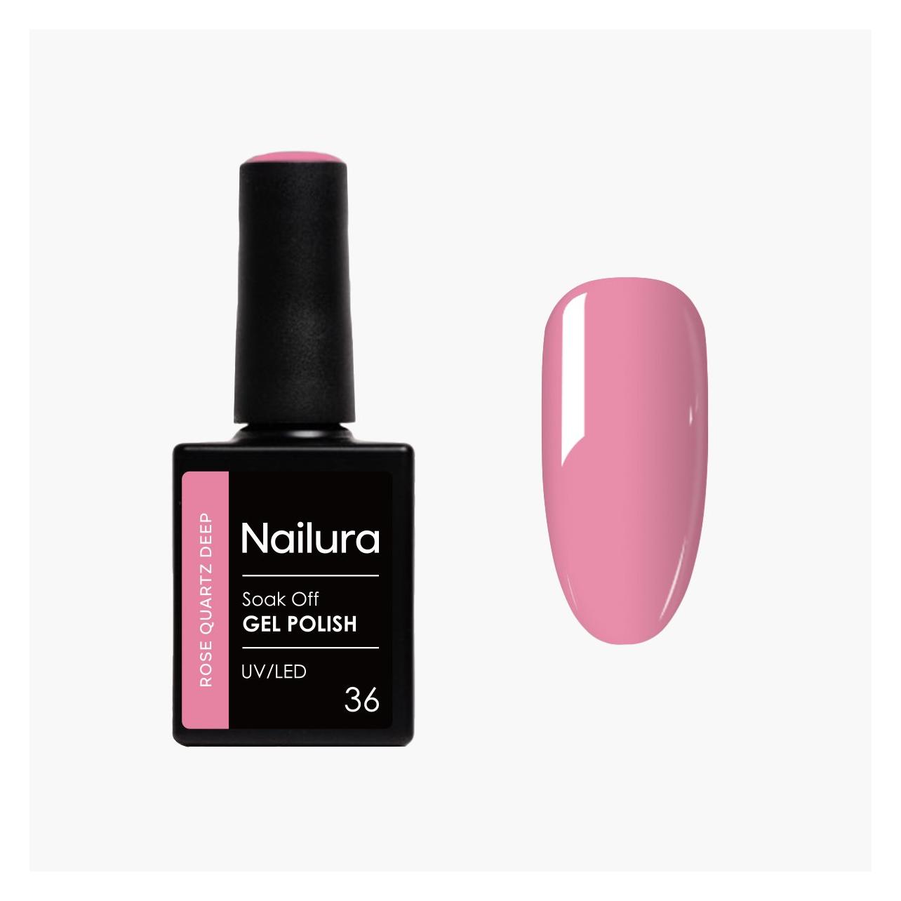 Nailura - Gel Polish 36 - Rose Quartz Deep - 10 ml (Rose Quartz Deep) (70055)