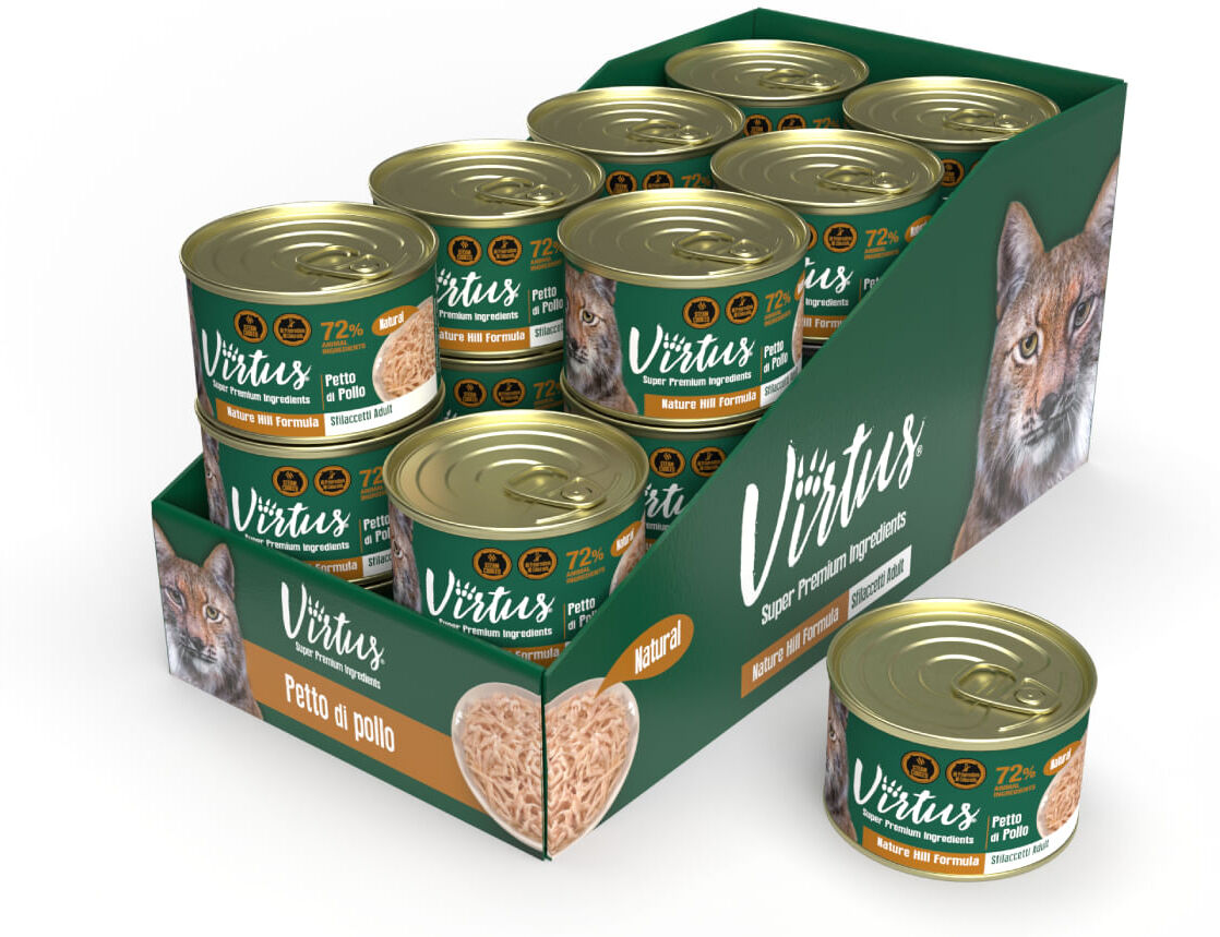 Virtus Cat Natural Lattina Multipack 24x150G PETTO DI POLLO