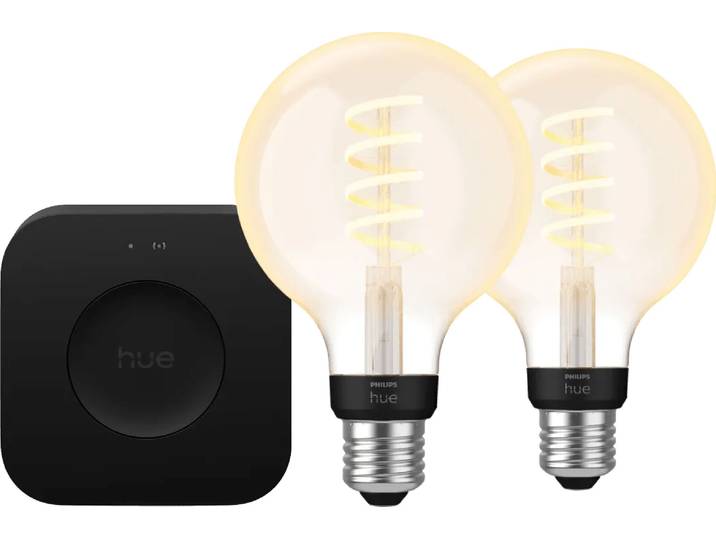 Philips Hue Filament White Ambiance Globe Duo pack + Bridge Pro