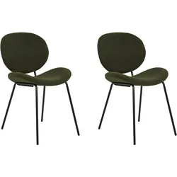 ESSZIMMERSTUHL 2er-Set Kunstleder Grün Luana