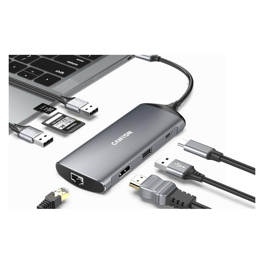 Canyon DS-15 Dockingstation (USB-C, 8 Ports) (CNS-TDS15)