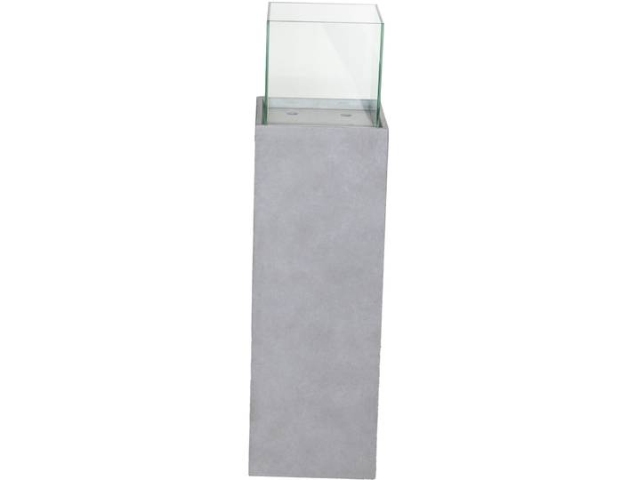 Windlicht Lucian hellgrau Fibre Clay H 60 cm