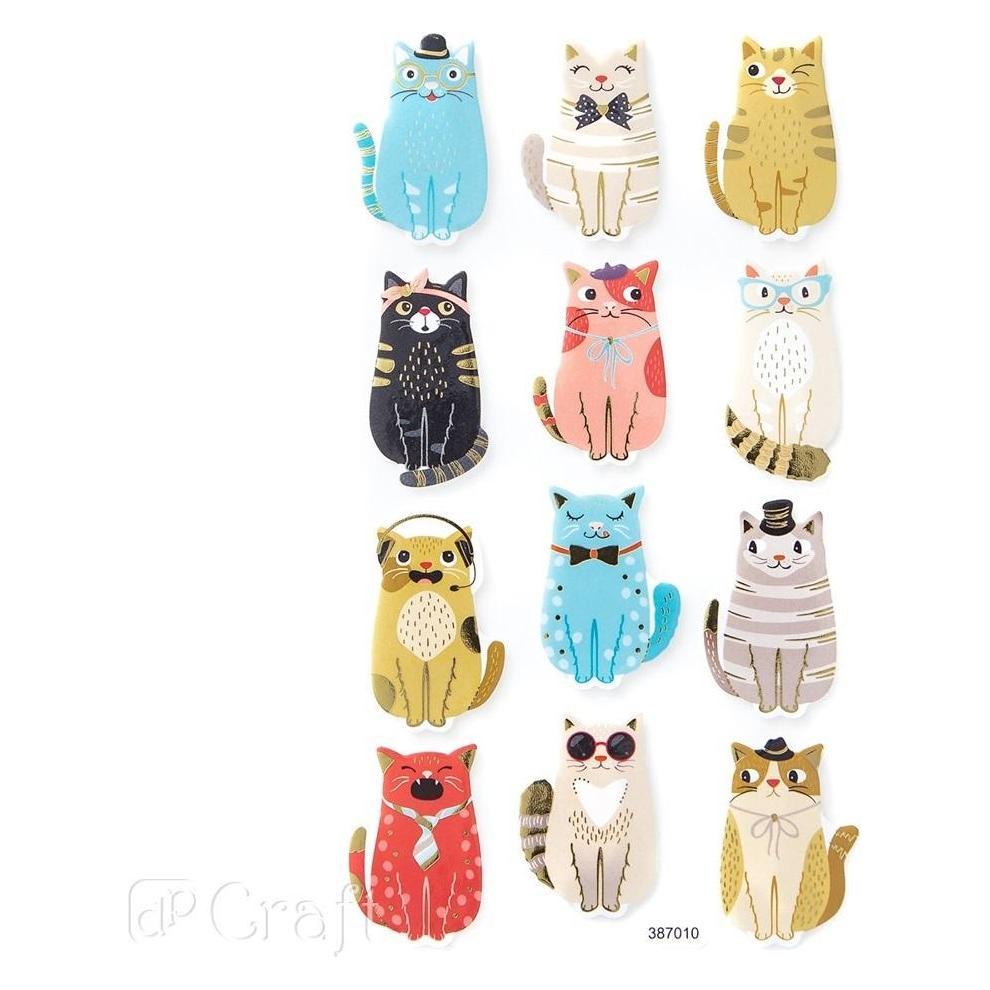 DP Craft Katzen Schaumstoffaufkleber 12 Stk (12 Sticker) (47592859)