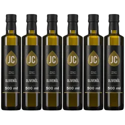 JC Olivenöl Bio Nativ Extra 6 x 500 ml Flaschen Set (28,32 €/l - 7% USt), inkl. Versand (Österreich / Schweiz zzgl. Porto)