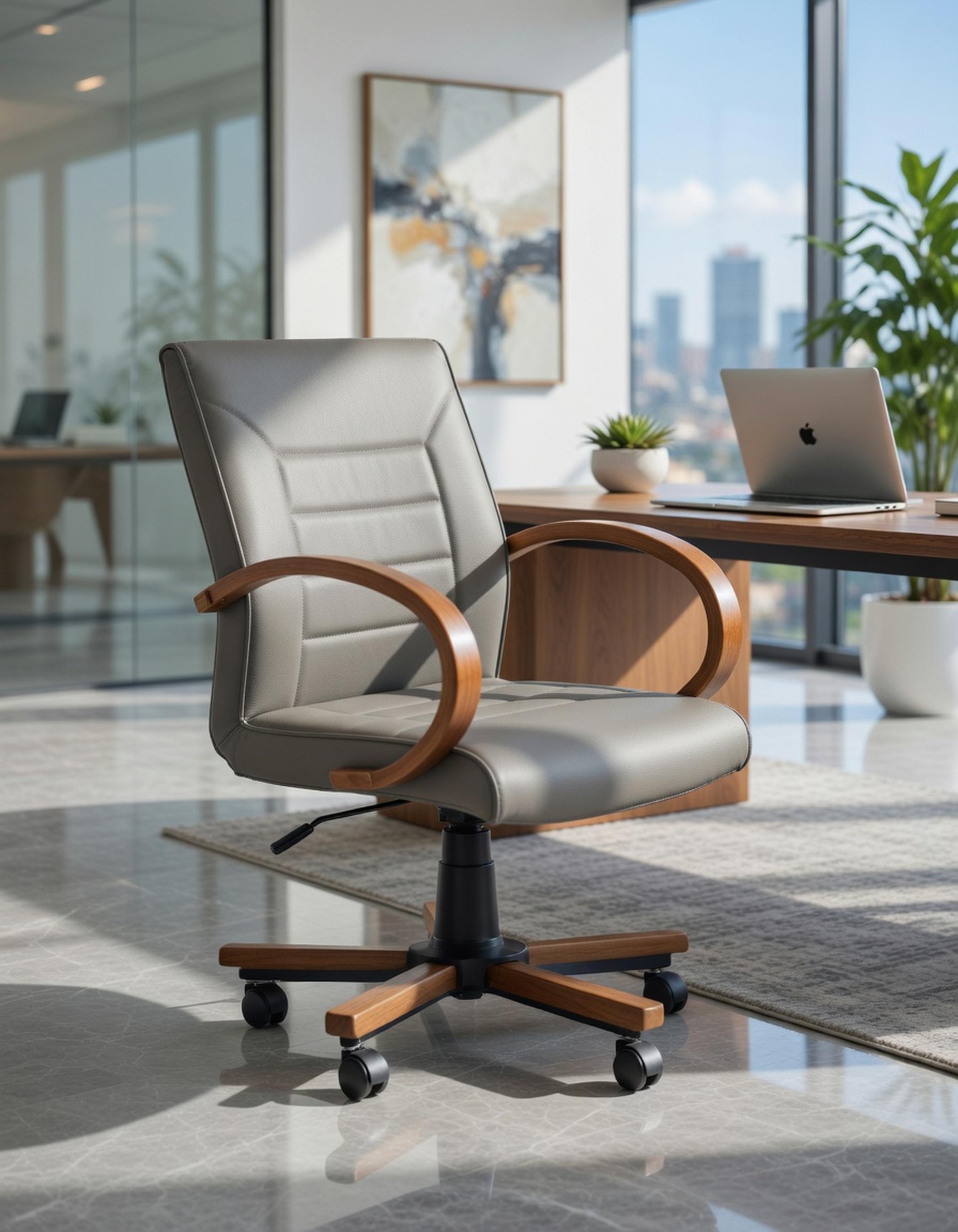 Moderner Bürosessel Grau für Büro und Homeoffice