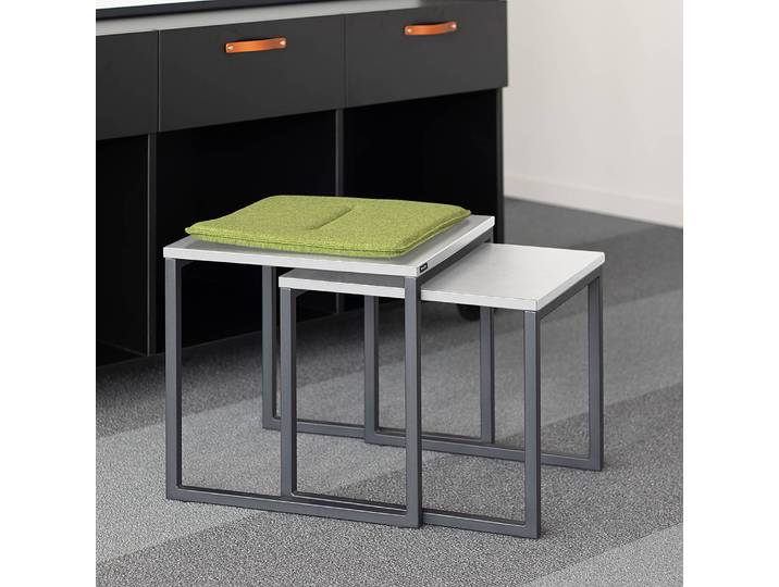 Bout de canapé OFFA 37 x 39cm Gris/Gris clair