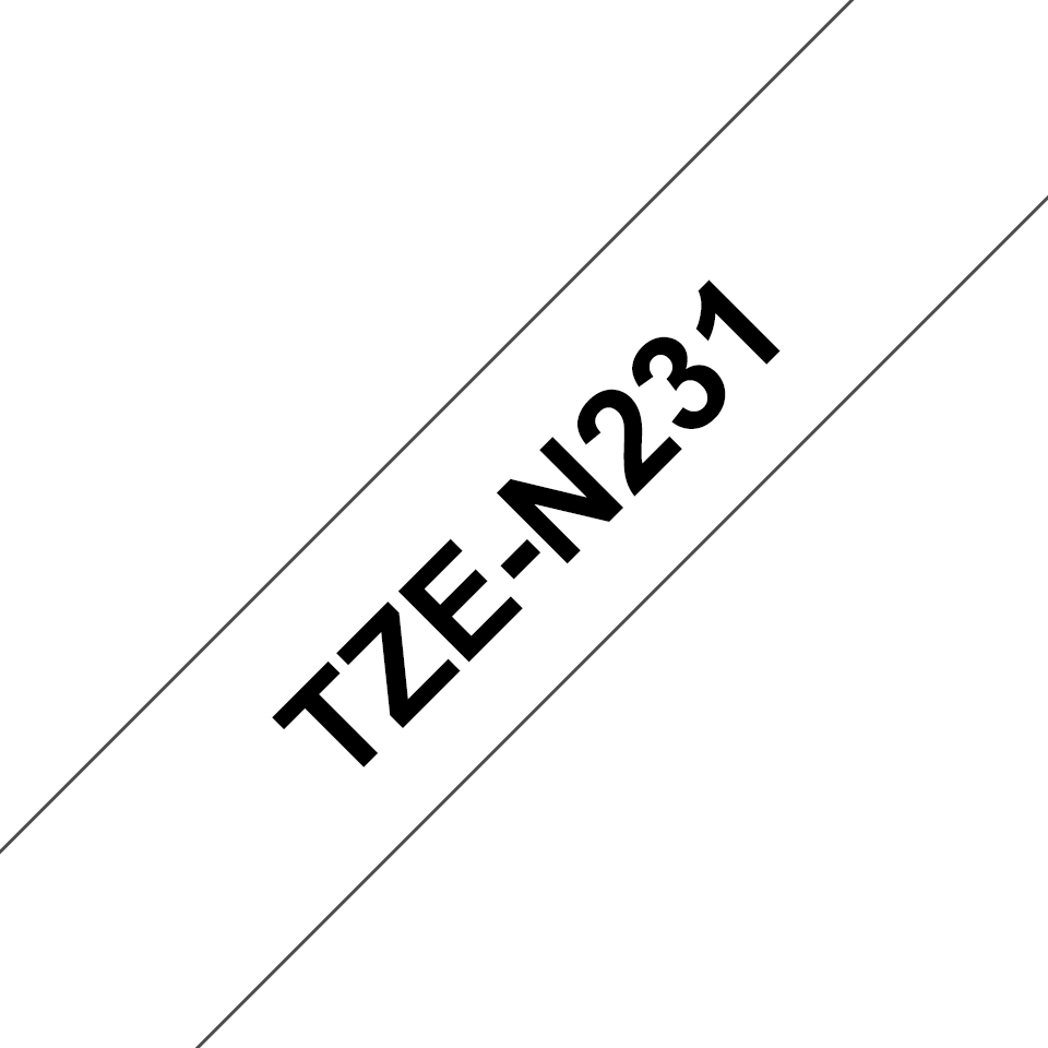 Brother TZe-N231 Schriftband, schwarz auf weiss 12mm x 8m unlaminiert