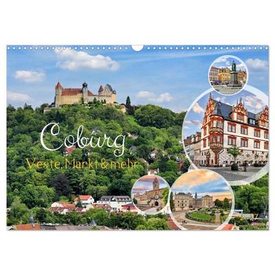 Coburg - Veste, Markt & mehr (Wandkalender 2027 DIN A3 quer), CALVENDO Monatskalender